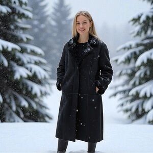 Jekel Paris for Saks Fifth Avenue Sherpa Maxi Coat Size 6